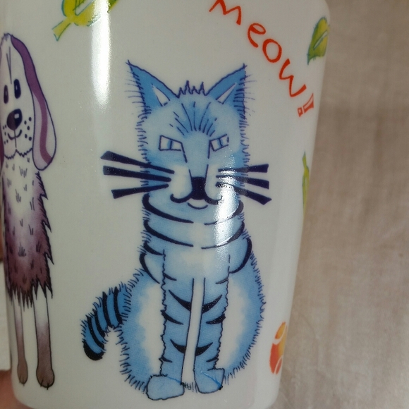 CARDEW DESIGN Dog Cat MUG Bark Meow Woof Paw Print 12 oz - Picture 9 of 11